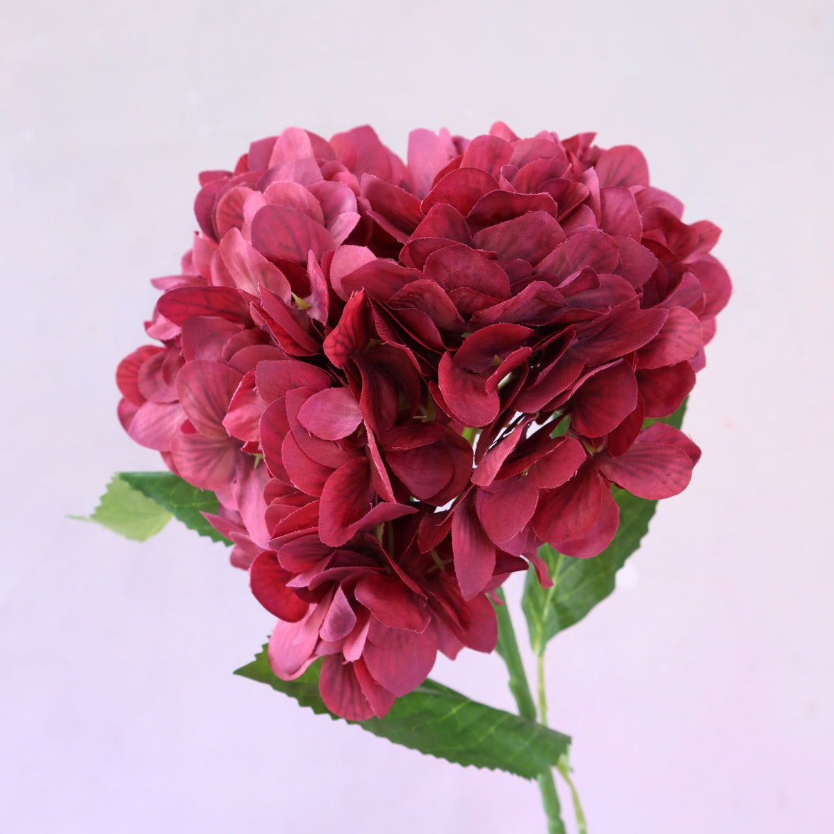 Silk Artificial Hydrangea Raspberry Red
