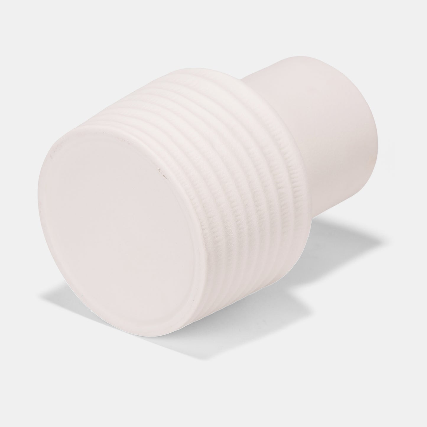 Frosted White Wave Cylindrical Ceramic Vase