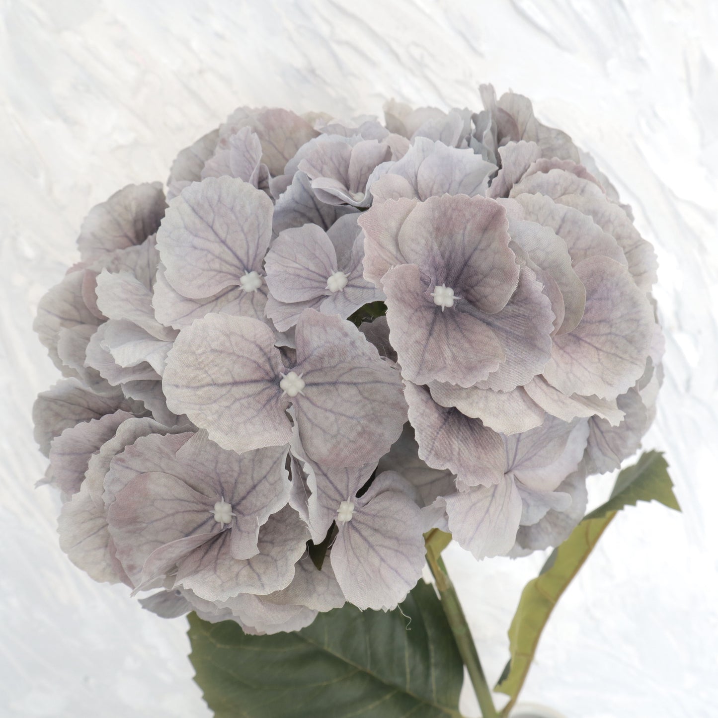 Silk Artificial Hydrangea Bigleaf Grey