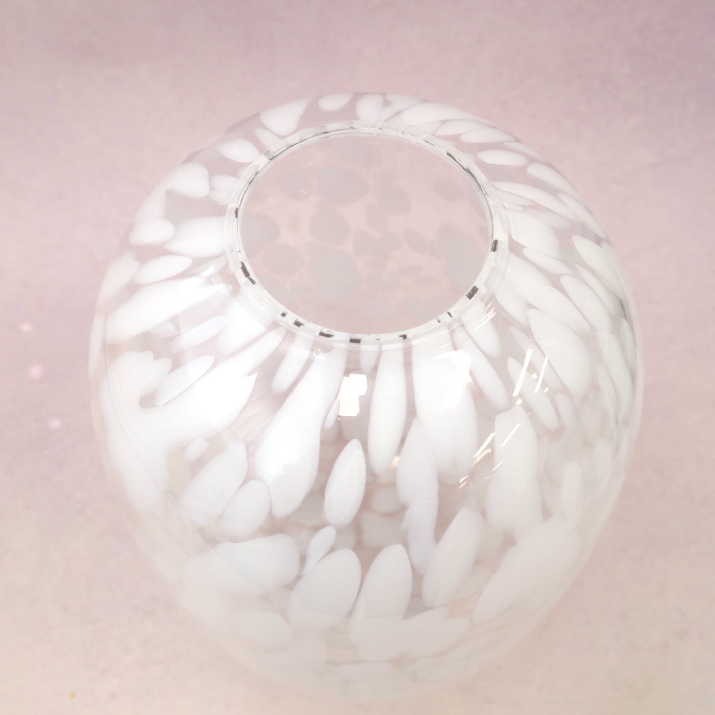 White Speckled Glass Vase