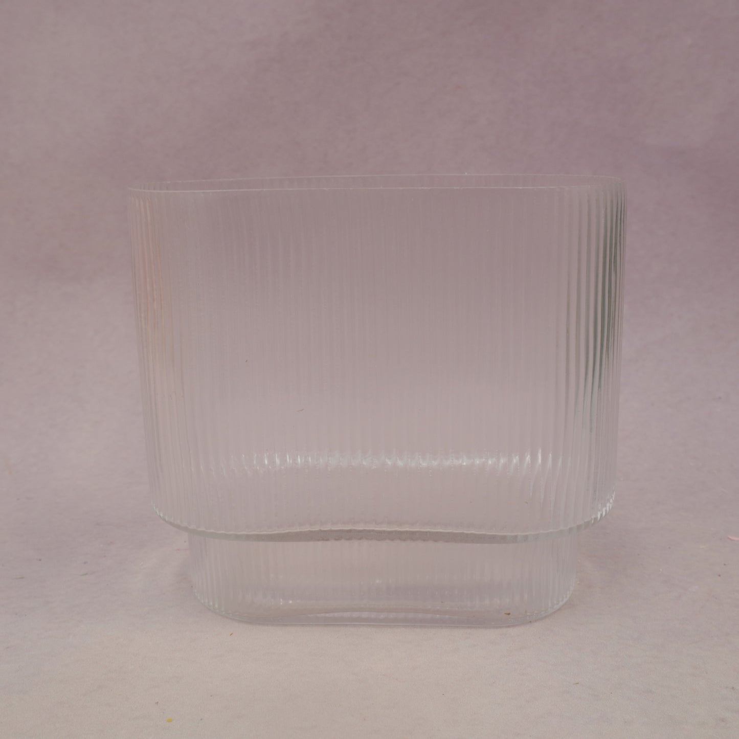 Ribbed Frosted Glass Vase