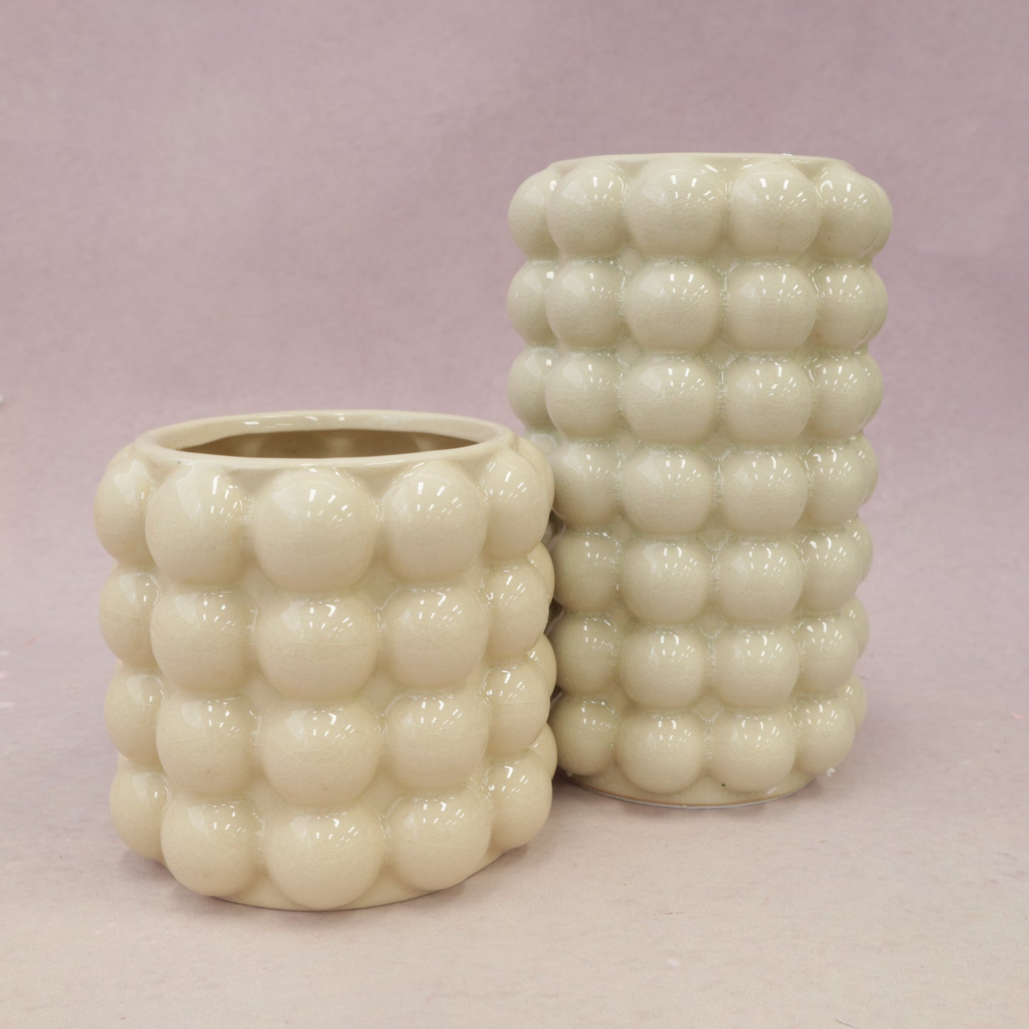 Textured Ceramic Bubble Vases