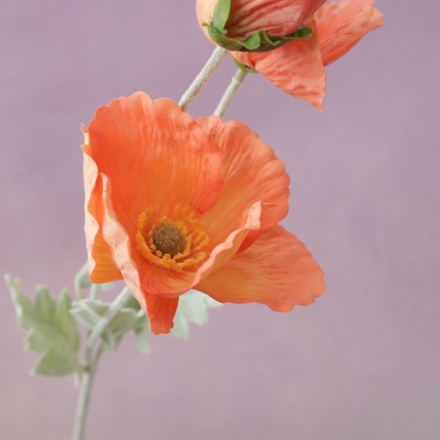 Artificial Real Touch Poppy Orange