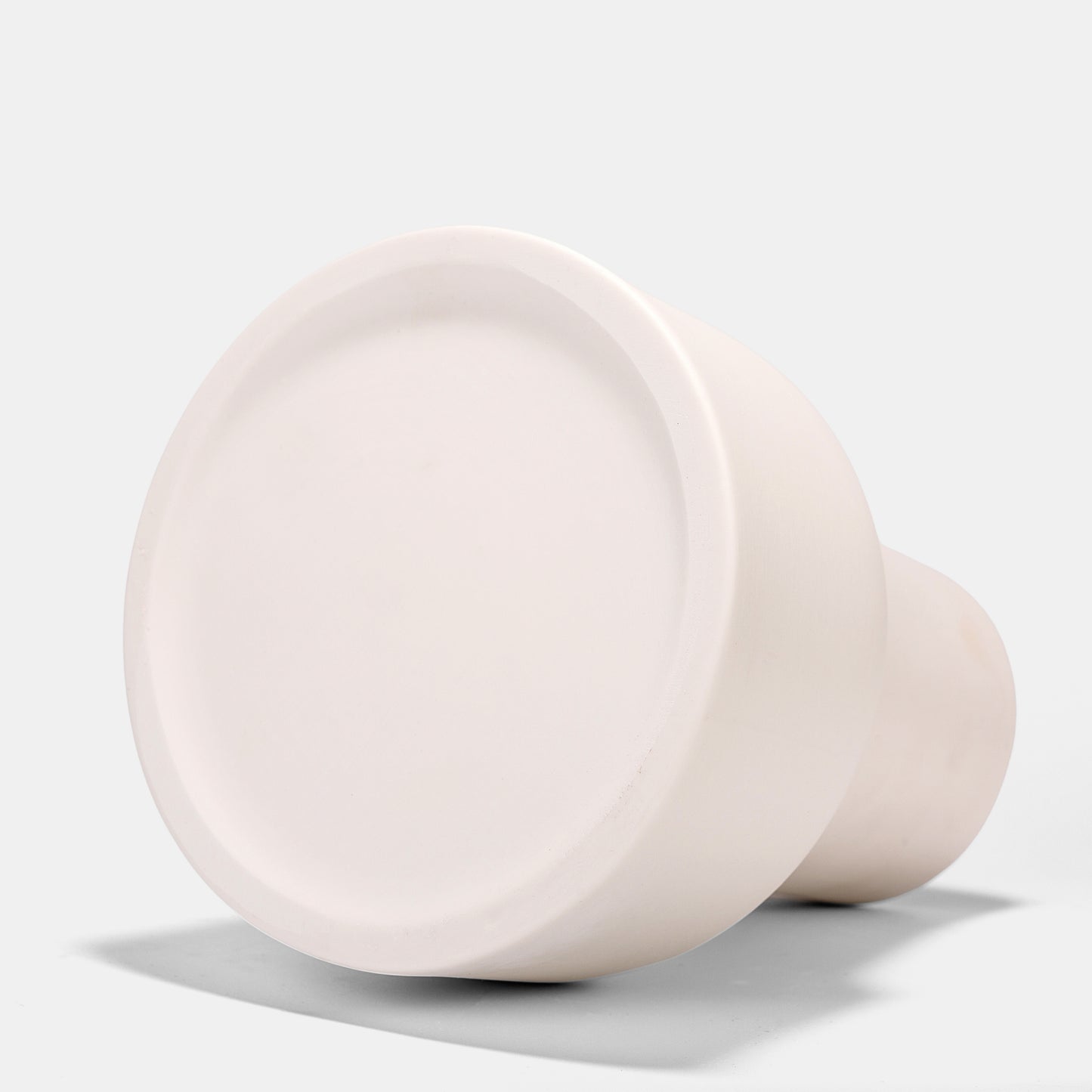 Matte White Tapered Ceramic Vase