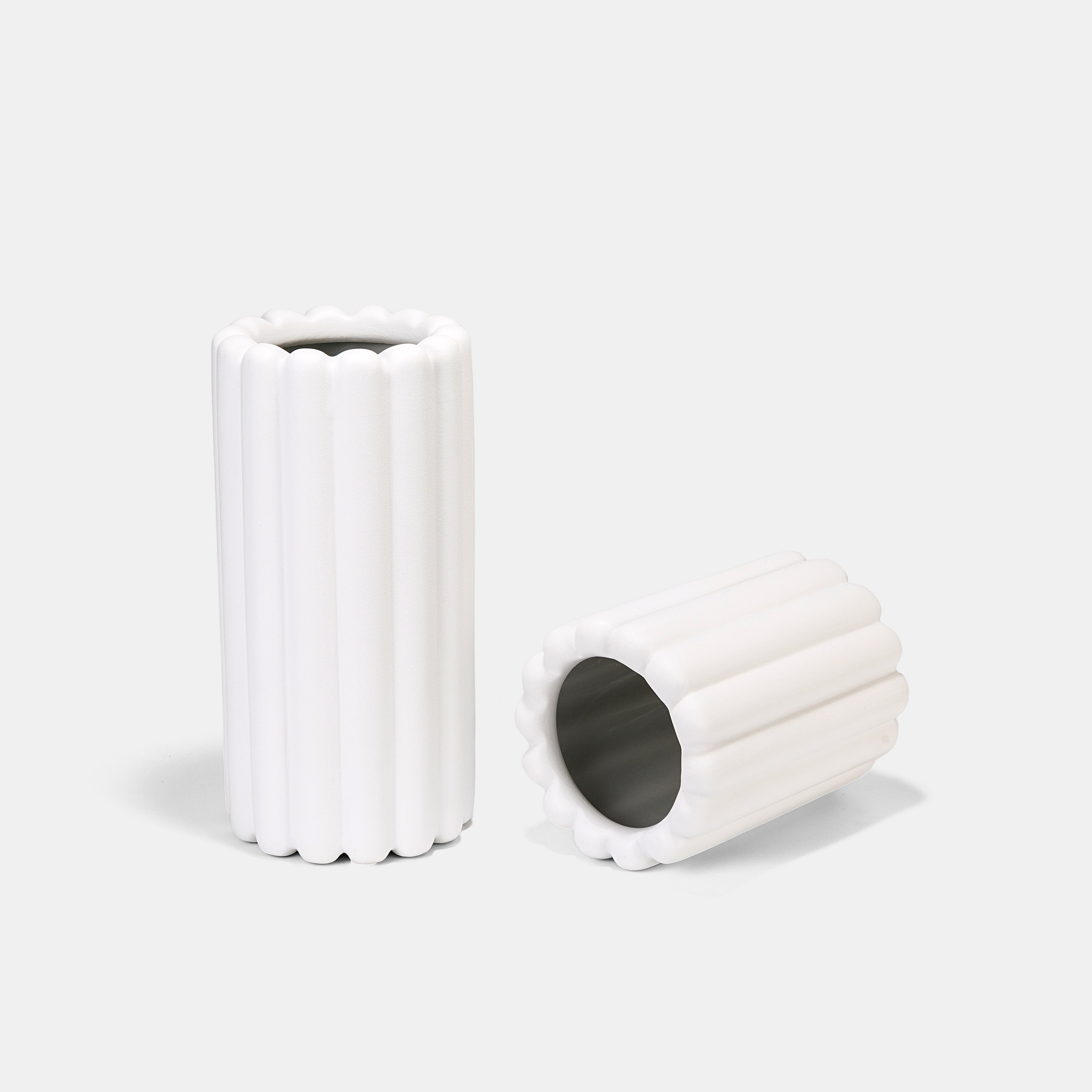 Boheme Ribbed ceramic vase
