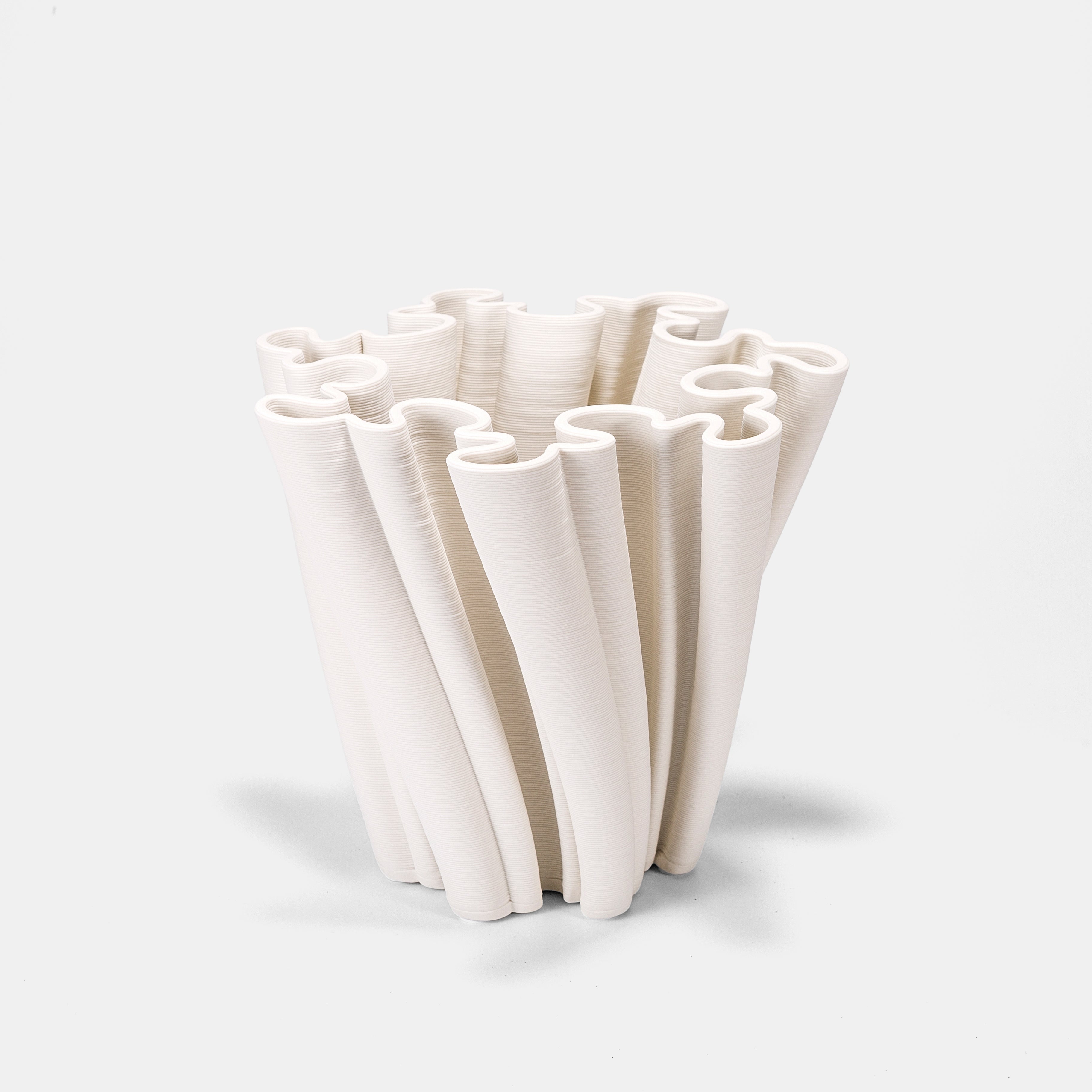 3D-Printed Wave Ceramic Vase