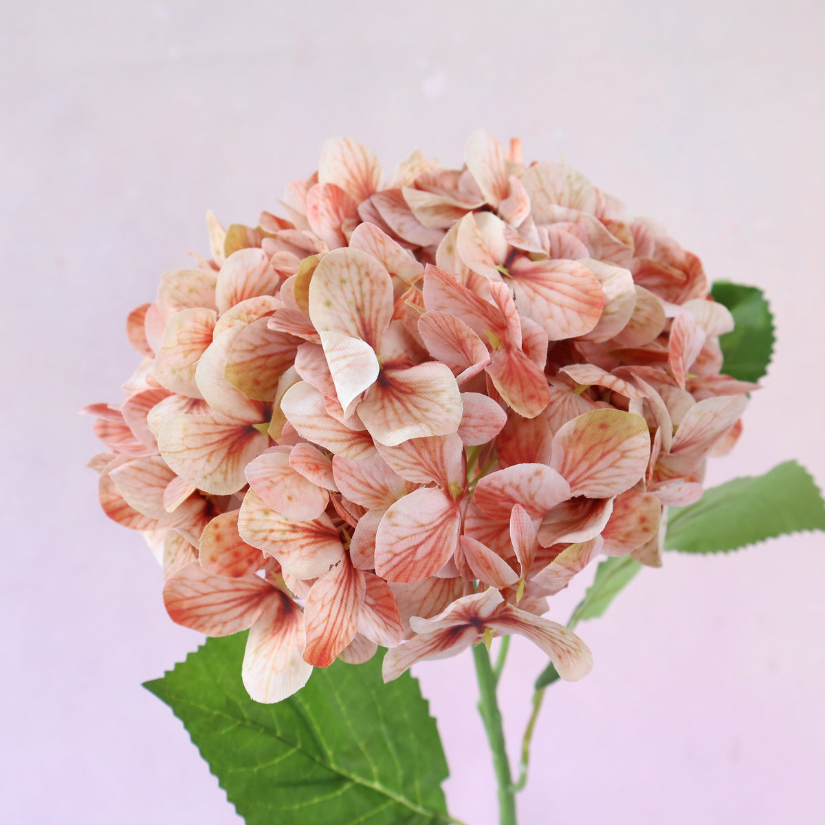 Silk Artificial Hydrangea Coral Pink