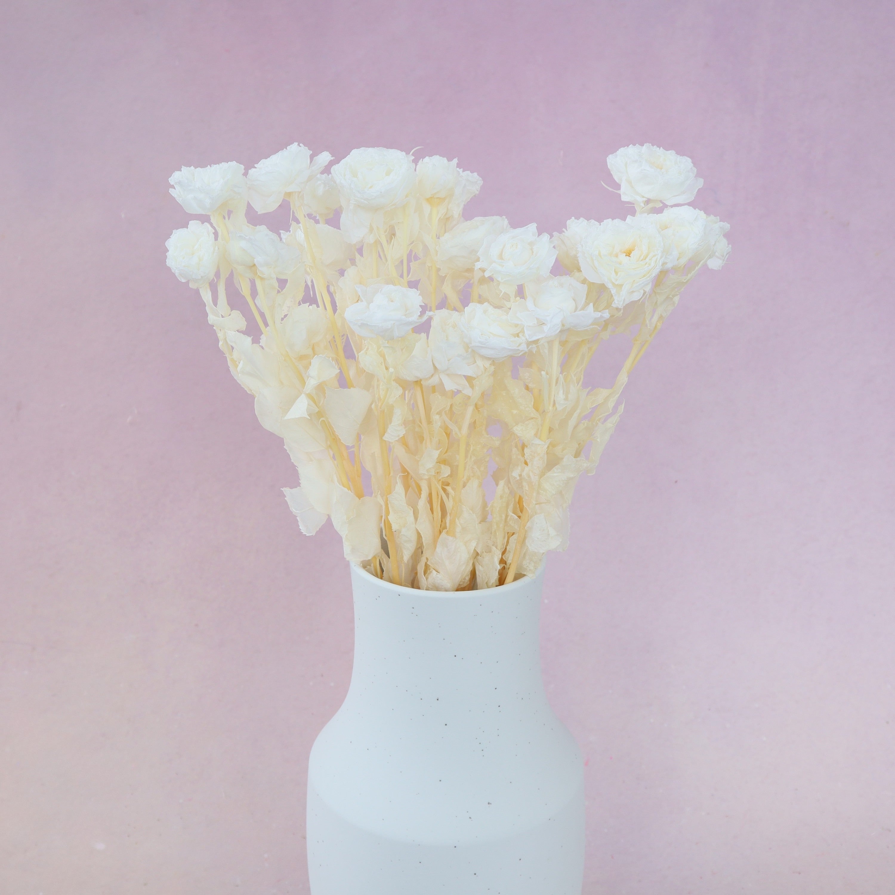 Bleached White Austin Rose Bunch