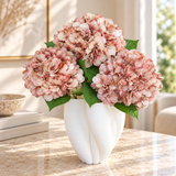 Silk Artificial Hydrangea Coral Pink