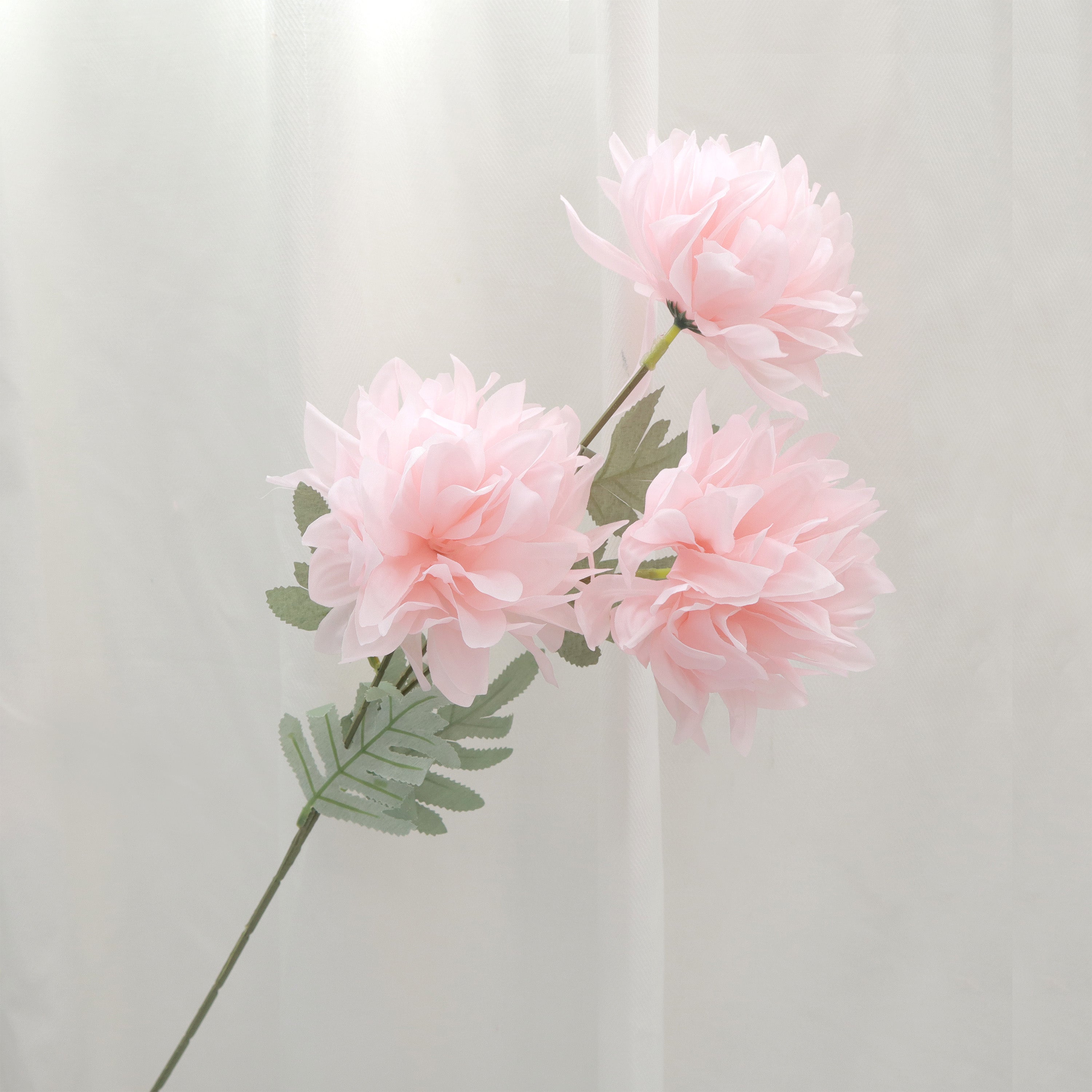Artificial Silk Dahlia Baby Pink (3 heads)