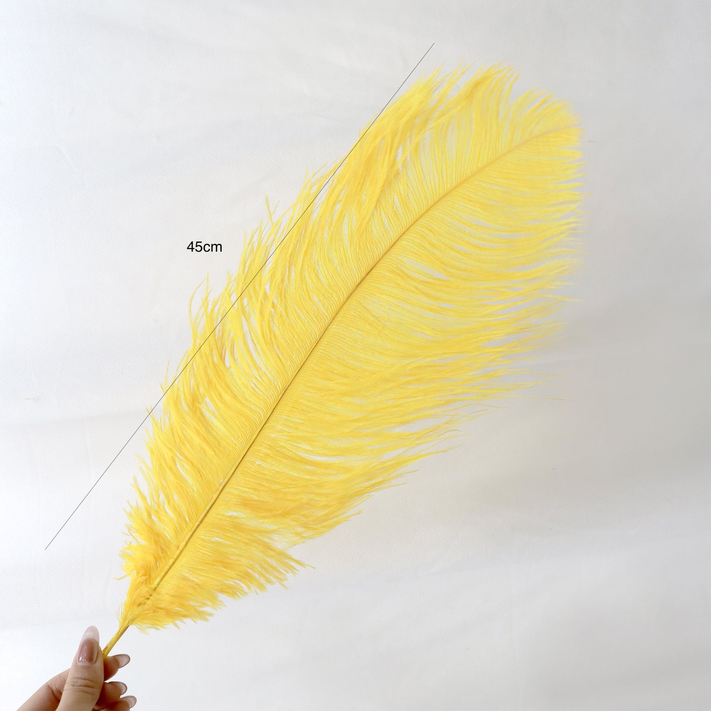 5 pcs Ostrich Feathers Mango Yellow