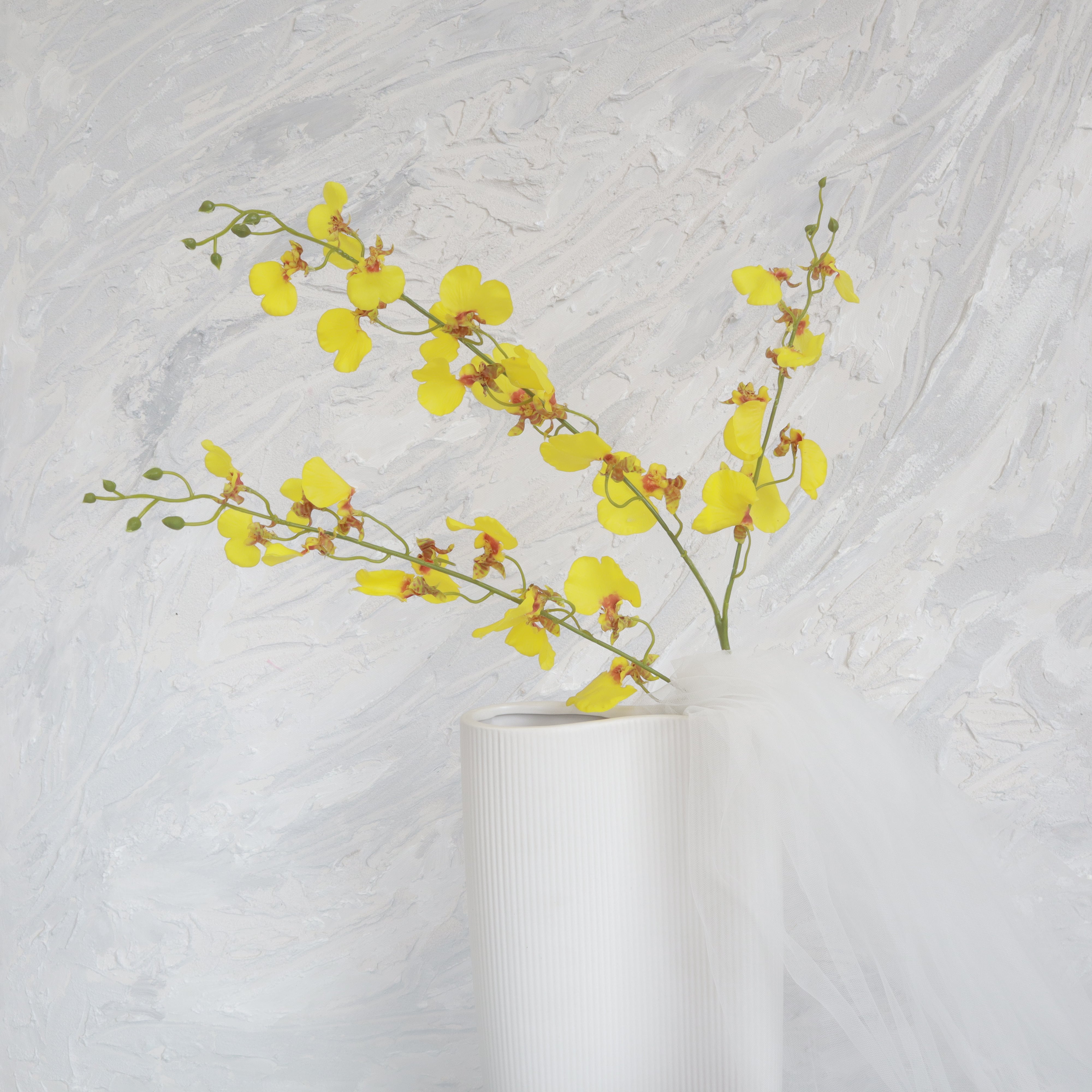 Artificial Real Touch Dancing Lady Orchid Yellow