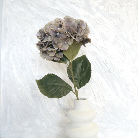 Silk Artificial Hydrangea Bigleaf Coffee