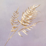 Artificial Metallic Fern Leaf Gold
