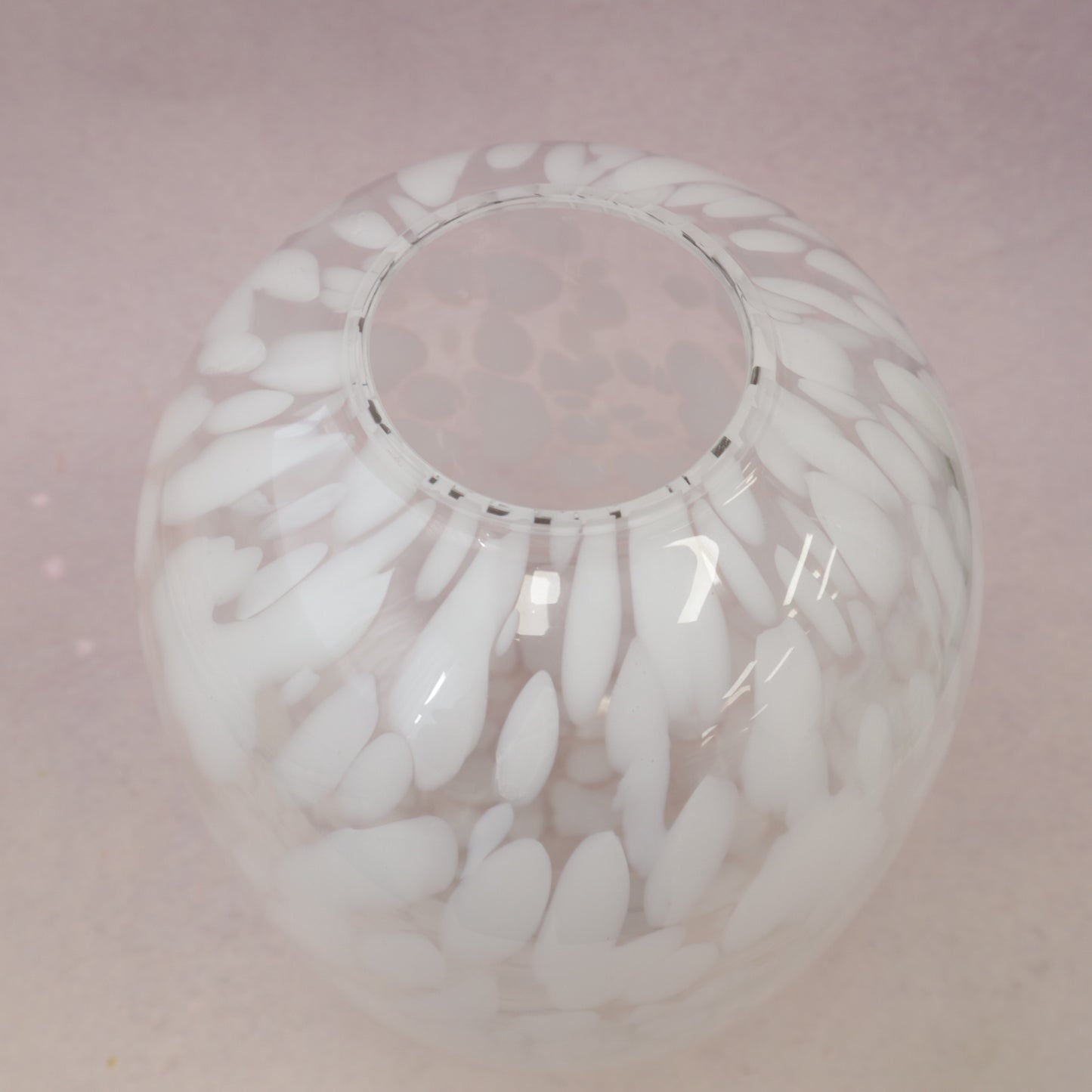 White Speckled Glass Vase