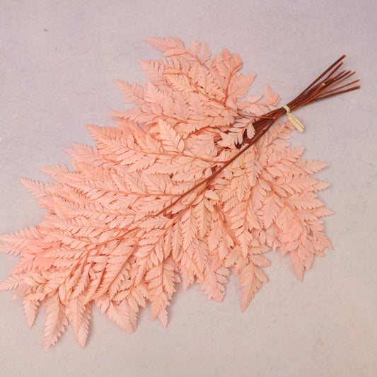 Leather Fern Small Coral Pink