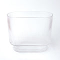 Ribbed Frosted Glass Vase