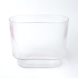 Ribbed Frosted Glass Vase