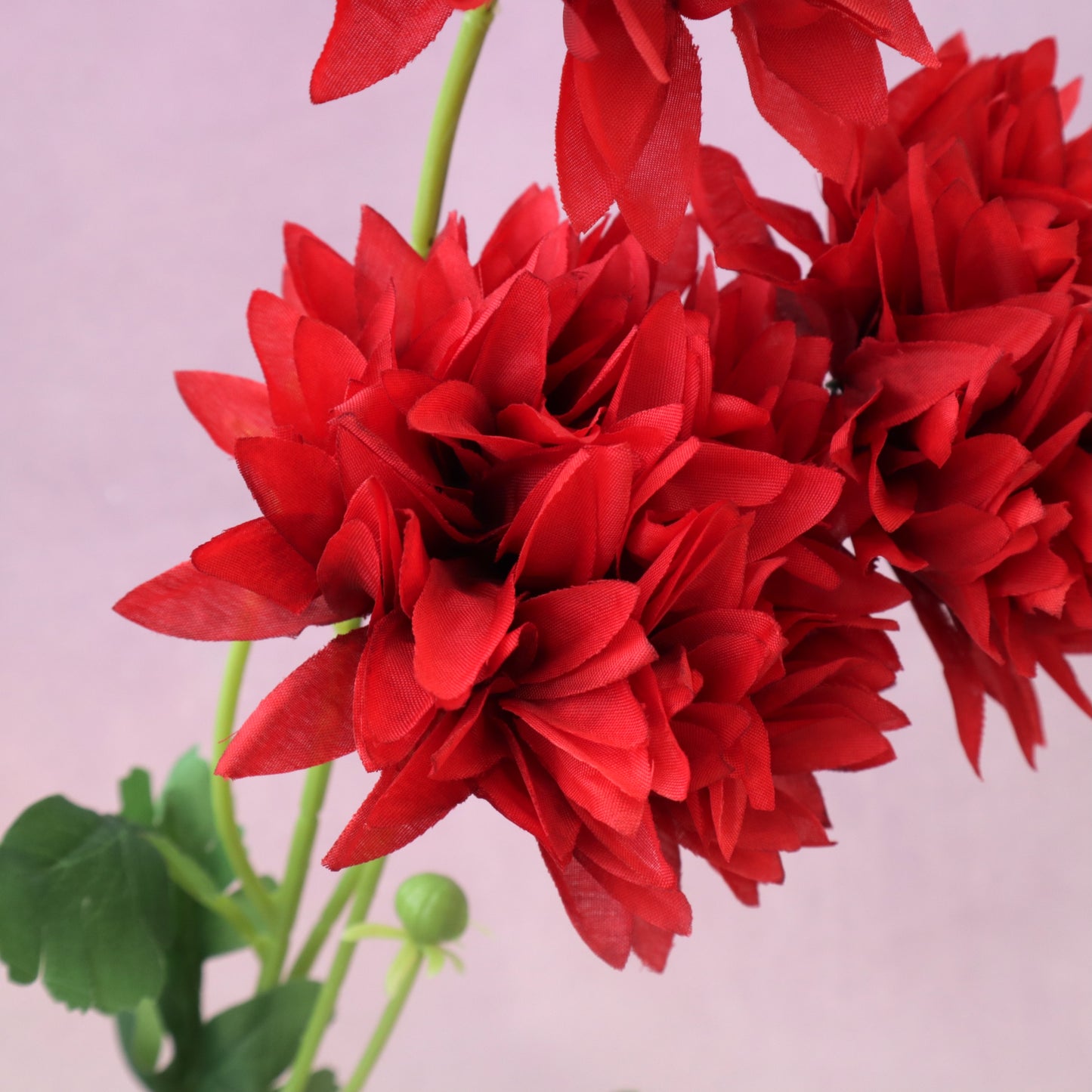 Artificial Silk Dahlia Red (3 heads)