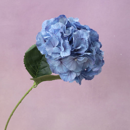 Silk Artificial Hydrangea Bigleaf Blue