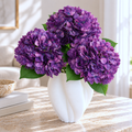 Silk Artificial Hydrangea Dark Purple