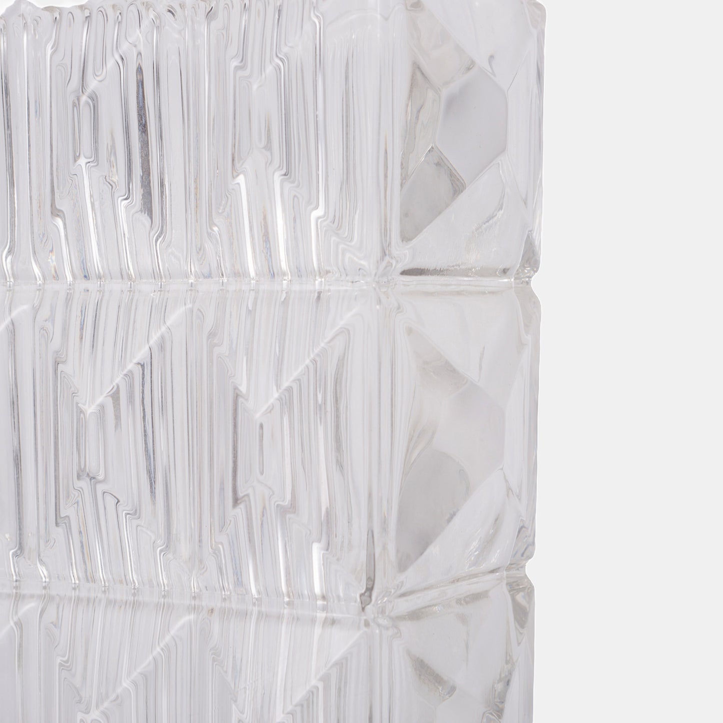 Ribbed Crystal Vase