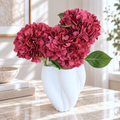 Silk Artificial Hydrangea Raspberry Red